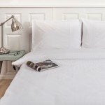 Wafel wit dekbedovertrek