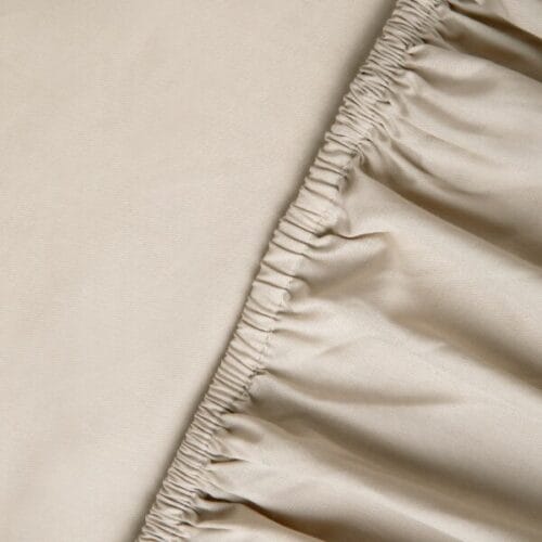 hoeslaken percal katoen zand/beige met extra hoge hoek