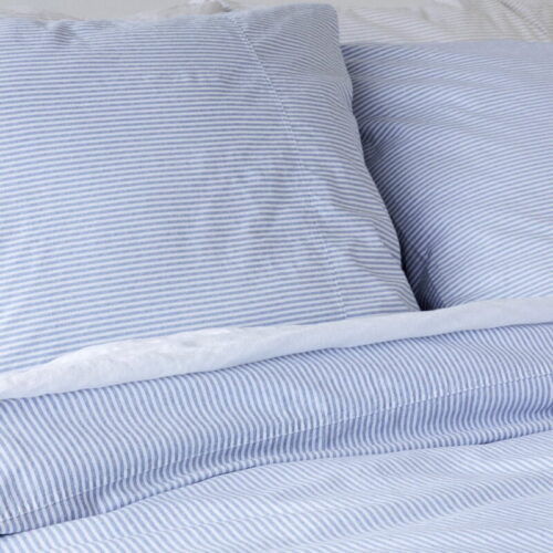 Newport streep blauw dekbedovertrek