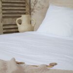 Olivia wit percal dekbedovertrek