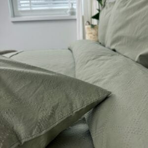 groen dekbedovertrek katoen 1 persoons