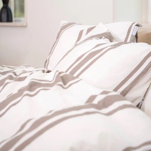 Kinsley taupe gestreept overtrek
