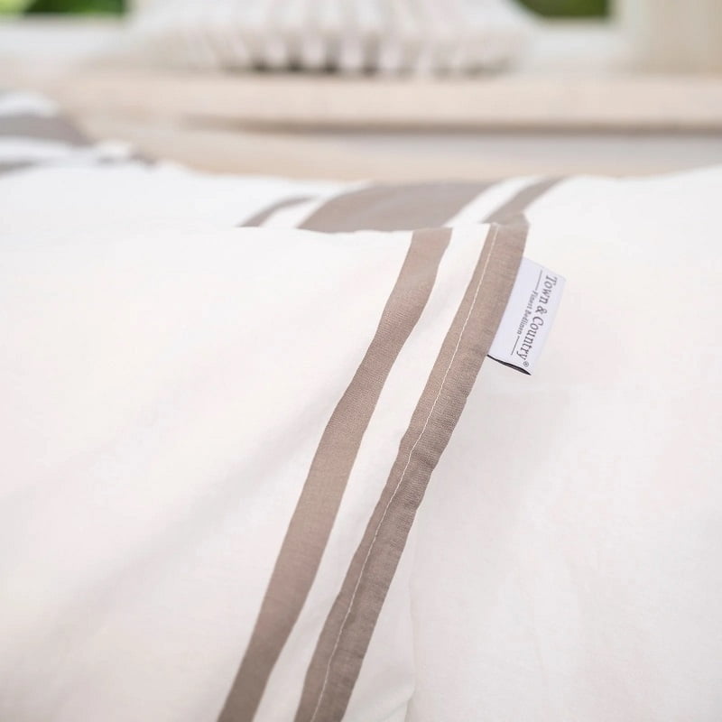 Kinsley taupe gestreept overtrek - Afbeelding 4