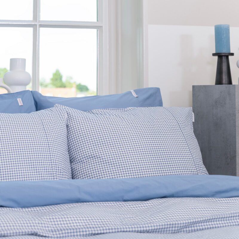 geruit dekbedovertrek blauw Gingham