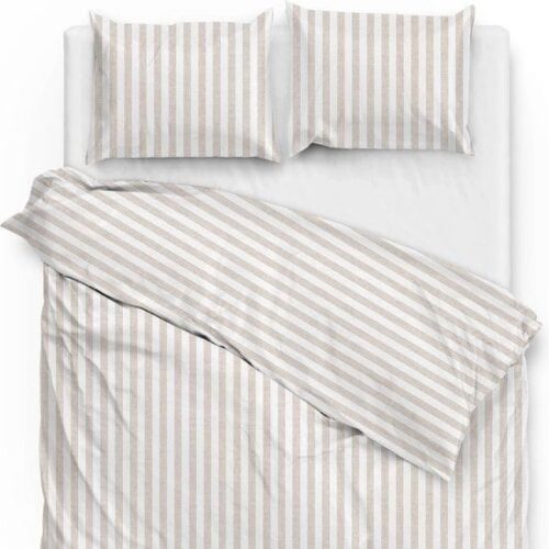 Banda beige streep dekbedovertrek