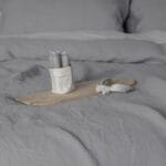 olifant grijs linnen dekbedovertrek 240x220