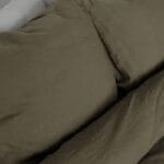 Groen linnen dekbedovertrek 240x220