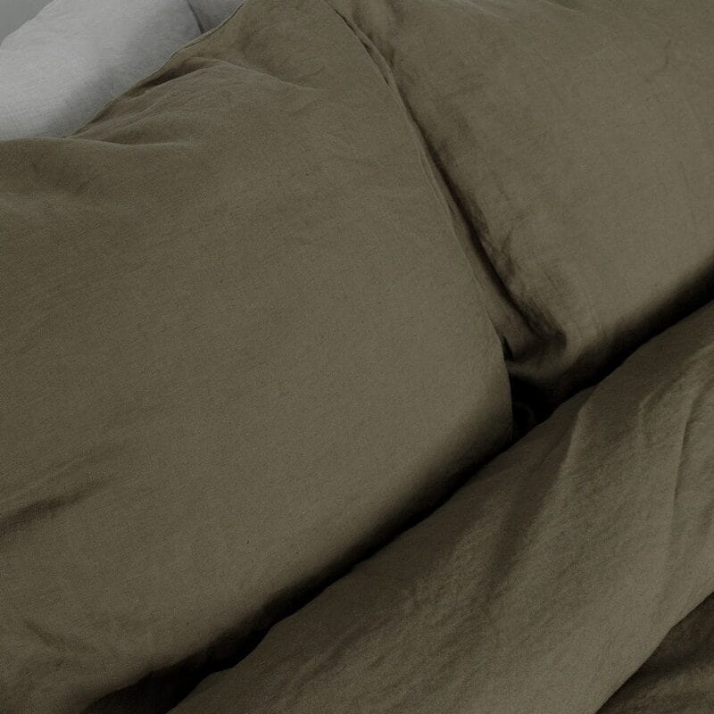 groen linnen dekbedovertrek 240x220