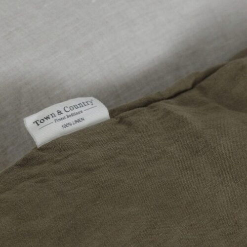 Groen linnen dekbedovertrek 240×220