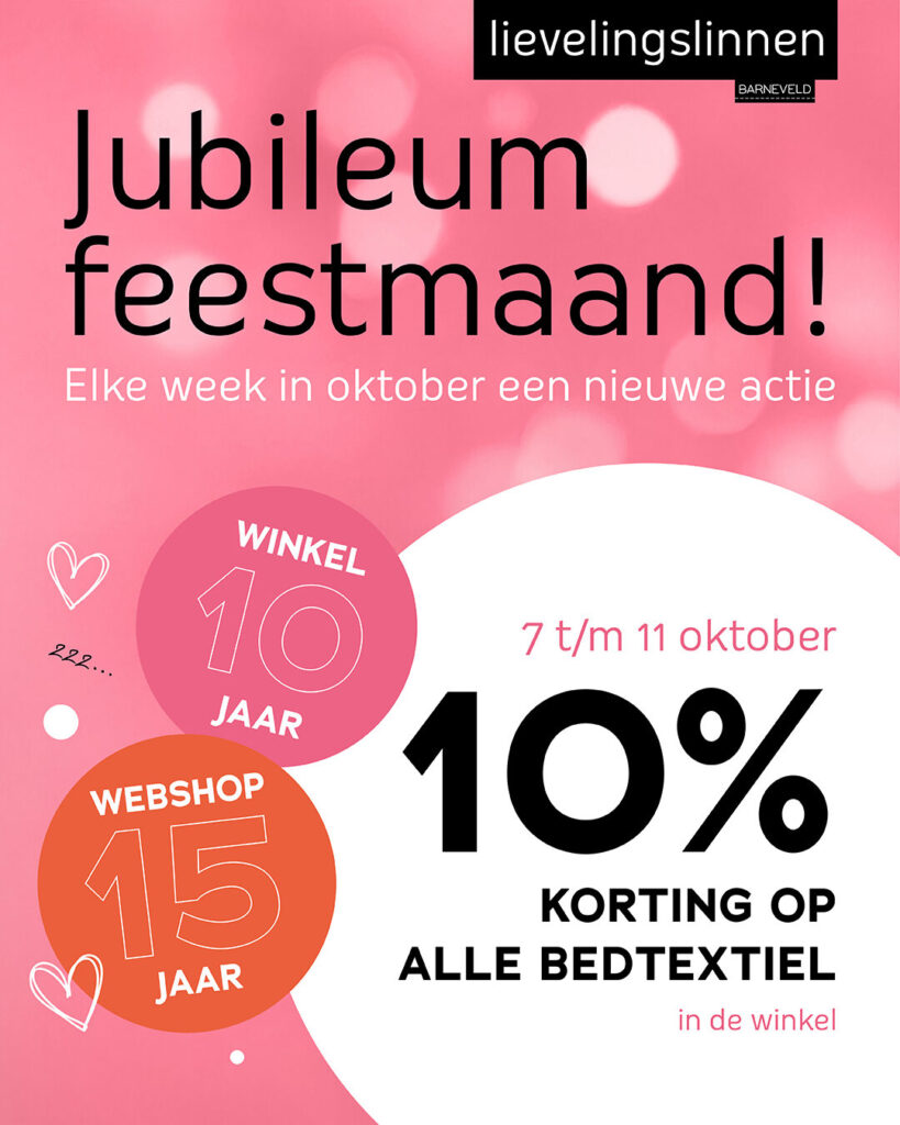 Lievelingslinnen viert 10 jaar winkel & 15 jaar webshop 2