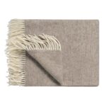 wollen plaid Bellavita in zand