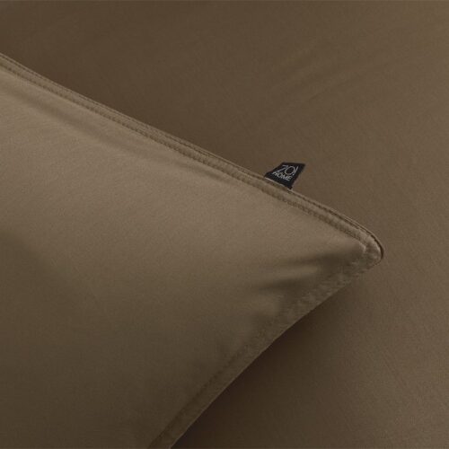 dekbedovertrek taupe satijn ZoHome